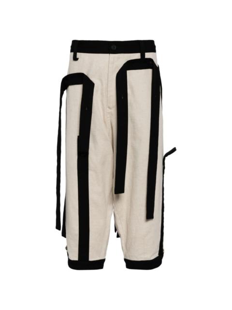 detachable-strap bermuda shorts