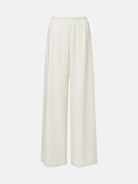 Oscar de la Renta Silk-blend georgette wide-leg pants