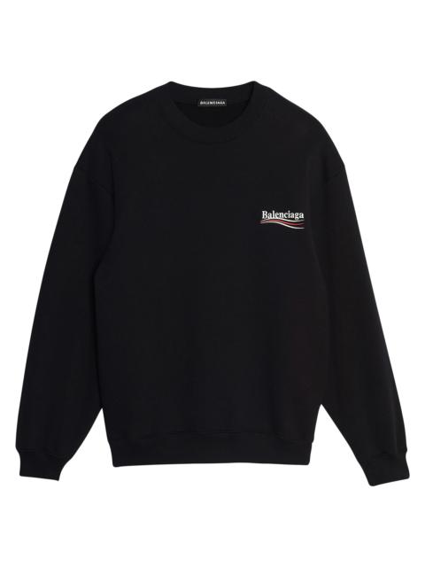 BALENCIAGA Men's Political Campaign Sweatshirt Medium Fit - Black
