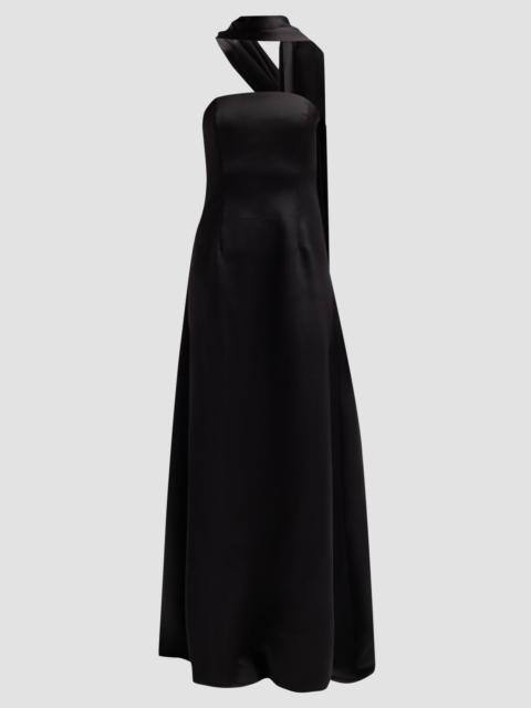 RAMY BROOK Women's Karma Satin Scarf Gown - Black