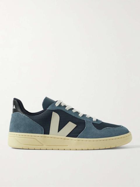 V-10 Suede, Leather and Rubber-Trimmed Ripstop Sneakers