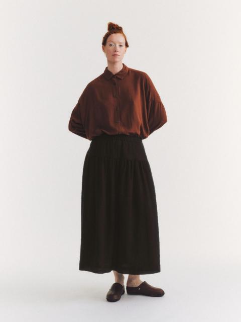 CASEY/CASEY UPUP SKIRT - FOSCA - DARK BROWN