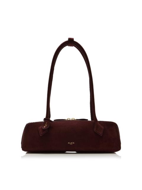 Alaïa Le Teckel Medium Suede Bag burgundy