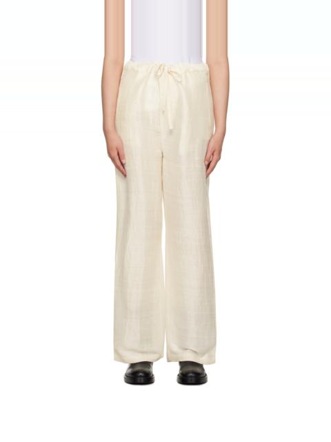 AIREI Beige Drawstring Trousers