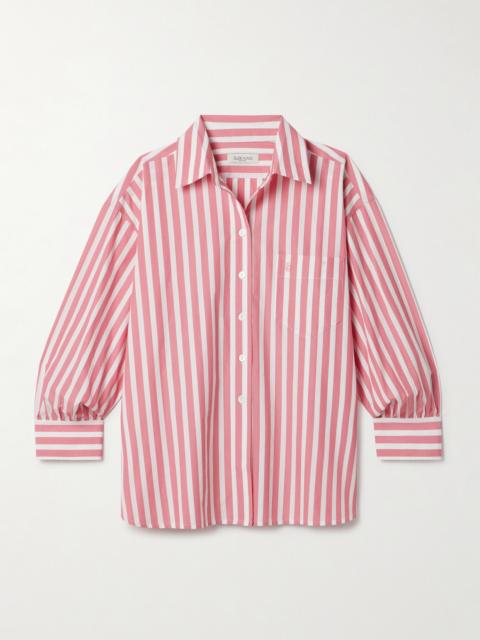SUZIE KONDI Kappa Striped Cotton-poplin Shirt