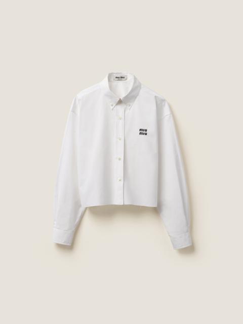 Miu Miu Cropped poplin shirt