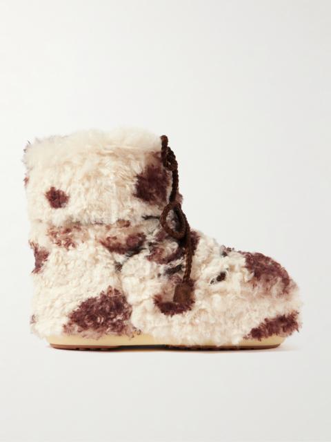 MOON BOOT Icon Low Cow-print Fleece Moon Boots