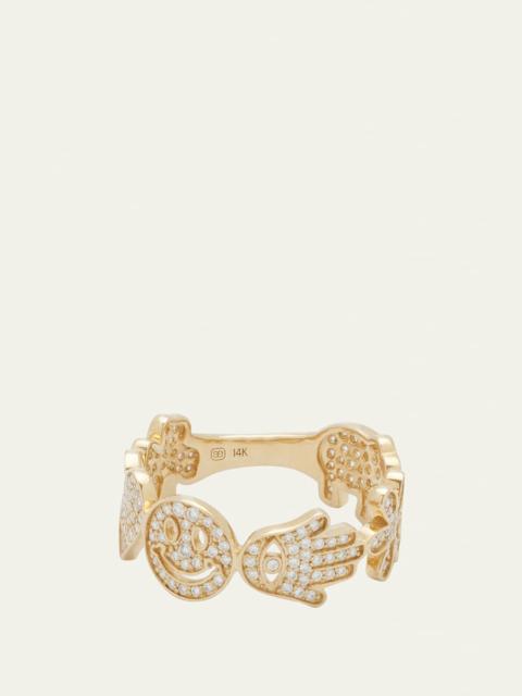 SYDNEY EVAN Pave Icon Ring