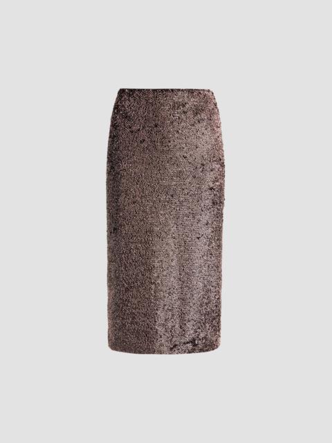 VERONICA BEARD Women's Koa Long Embellished Midi Skirt - Copper Black