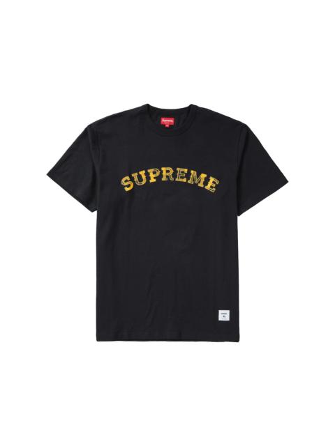 Supreme Plaid Applique S/S Top Black