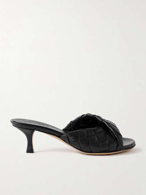 Blink twisted intrecciato leather mules