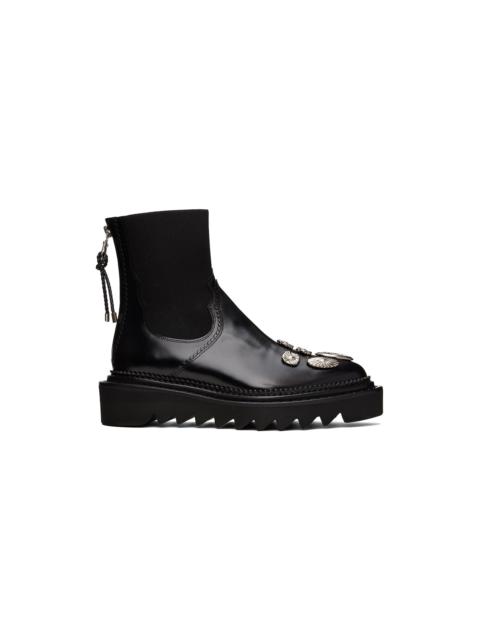 TOGA PULLA Black Side Gore Metal Boots