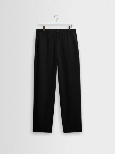 Wax London Glencoe - Black Washed Linen Loose Fit Trousers