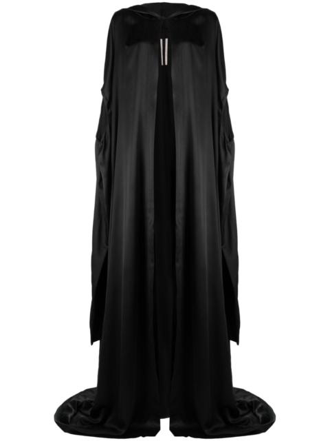 Rick Owens hooded silk-satin gown
