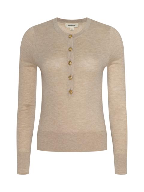 L'AGENCE Ronda Knit Henley Top