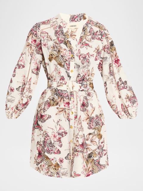 L'AGENCE Kiersten Belted Mini Shirtdress