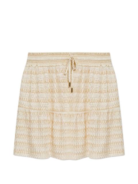 MELISSA ODABASH Dune tiered drawstring skirt