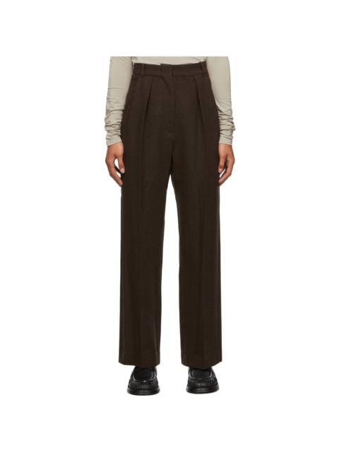 LOW CLASSIC Brown Loose Fit Trousers