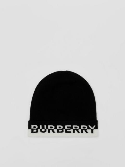 Burberry Logo Intarsia Cashmere Beanie
