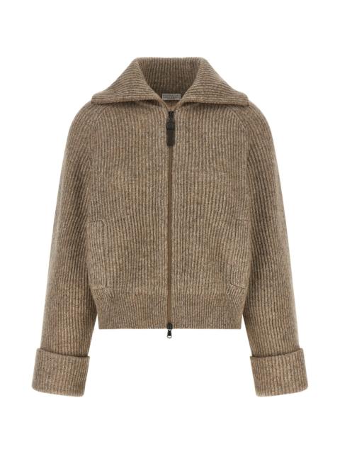 Brunello Cucinelli 'Shiny Zipper Pull' Cardigan