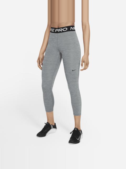 Women's Nike Pro Mid-Rise Crop Mesh Panel Leggings