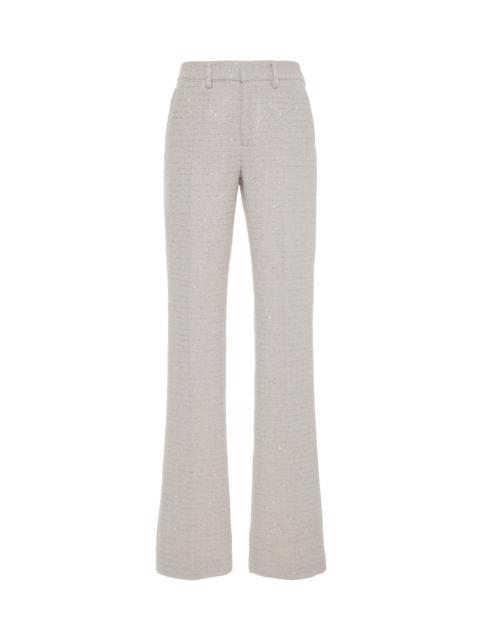 Alessandra Rich SEQUIN TWEED TROUSERS