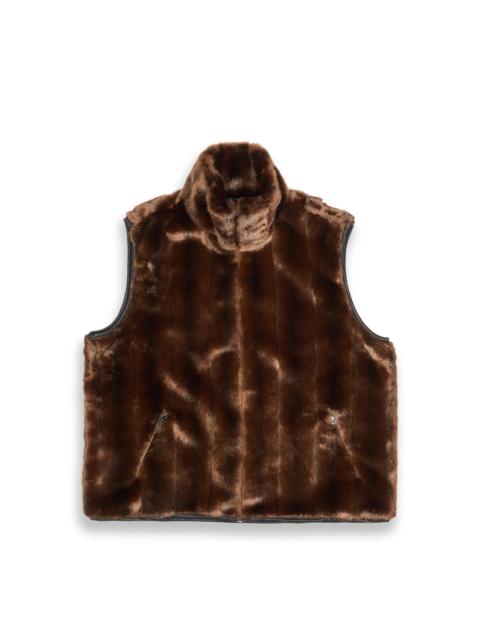 CONNER IVES Conner Ives Faux Mink Gilet Brown