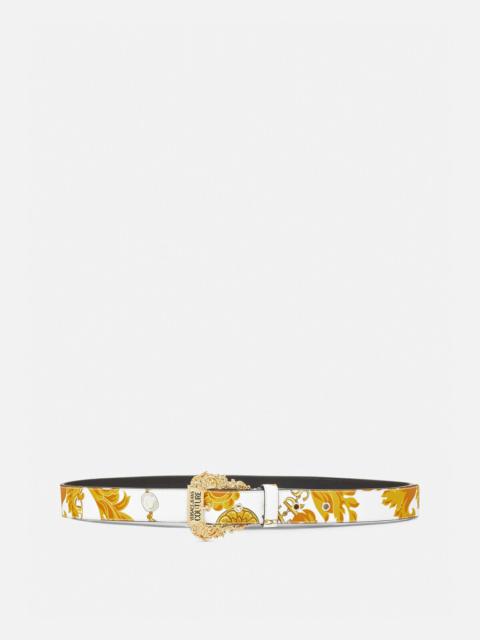 VERSACE JEANS COUTURE Chain Couture Baroque Buckle Thin Belt