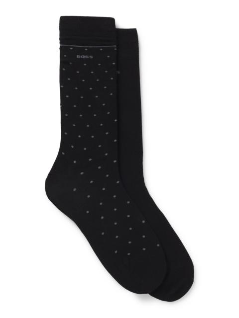 BOSS TWO-PACK OF REGULAR-LENGTH SOCKS WITH LOGO DETAILS