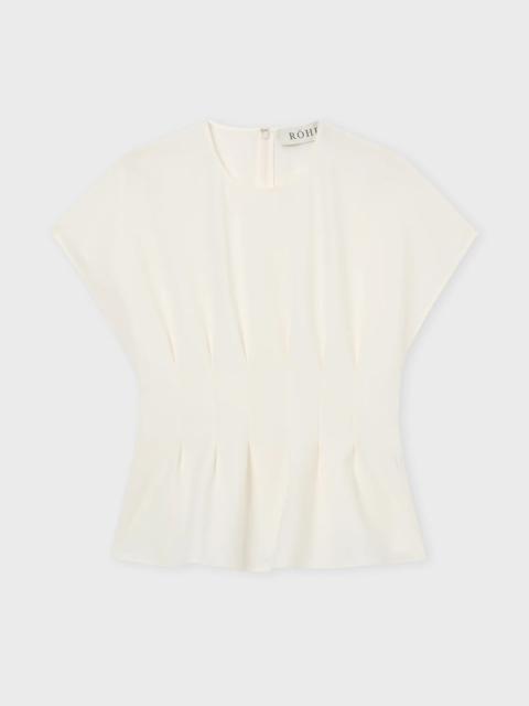 RÓHE Top Sculptural Waisted Offwhite