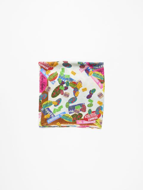 Acne Studios Silk scarf - White Multicolor