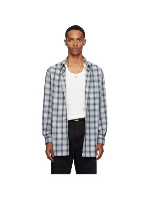 Gray Point Collar Dress Shirt