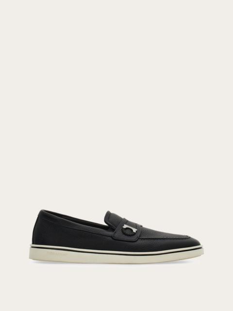 FERRAGAMO Boat shoe loafer with Gancini ornament