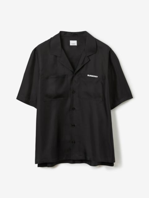 Burberry Ice Cream Print Oversized Silk Shirt