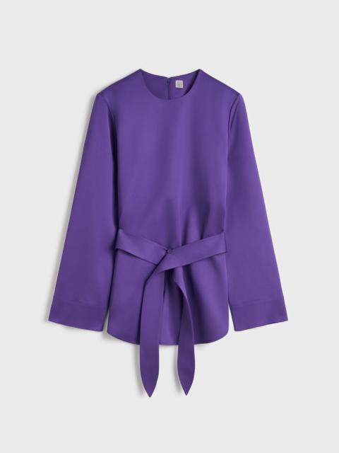 TOTEME Belted satin tunic violet