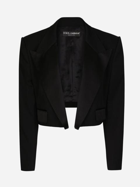 Wool gabardine Spencer tuxedo jacket