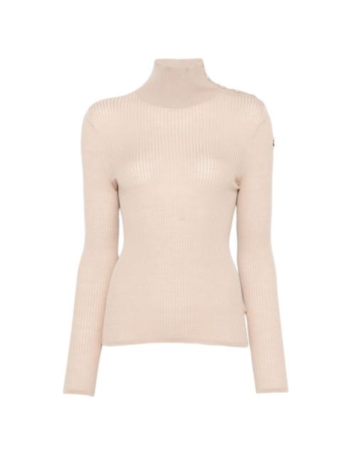 Moncler ribbed-knit button-fastening sweater