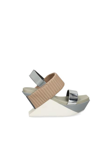 UNITED NUDE Delta Wedge Puffier quilted metallic sandals