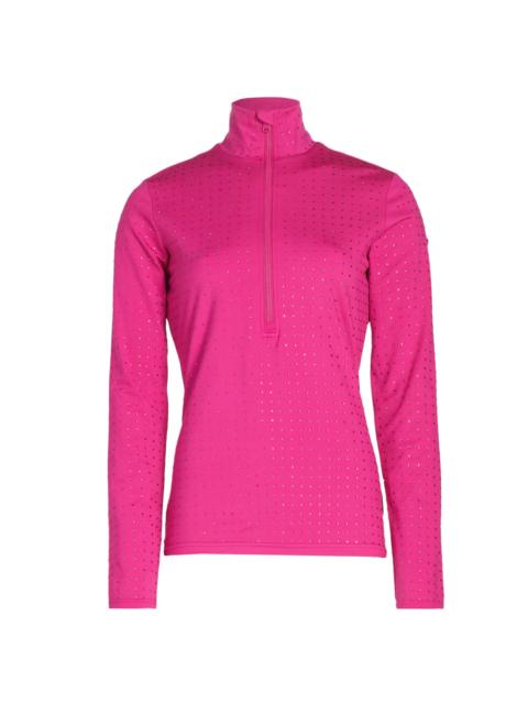 GOLDBERGH Women's Spark Stretch Interlock Ski Pullover Top - Passion Pink
