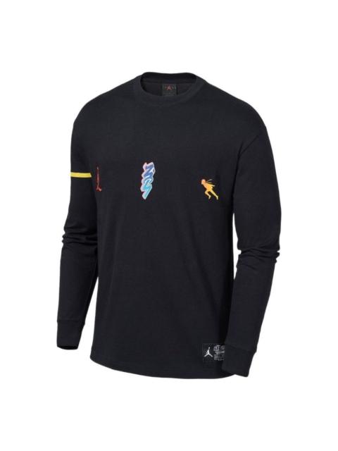 Jordan Nike Jordan Zion 1 x NARUTO Long Sleeve Top 'Black Yellow' DO6598-010