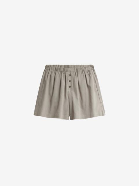 The Frankie Shop Noja Fluid Boxer Shorts - Pale Olive