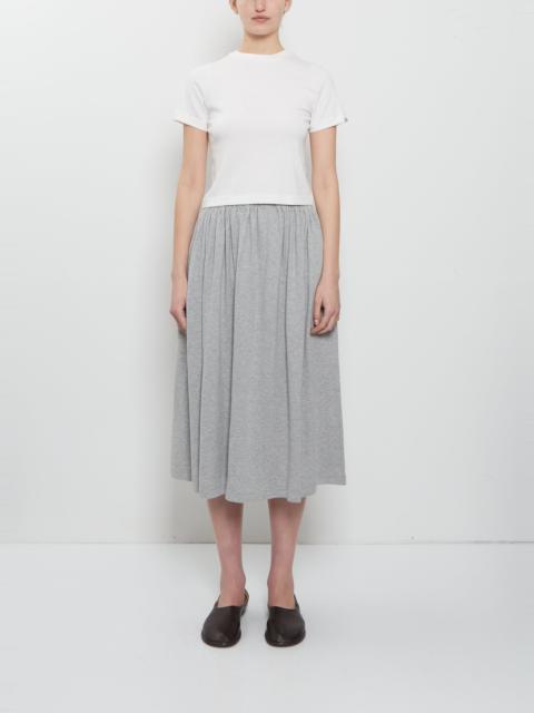 extreme cashmere n°403 Mary Xtra Short Cashmere Cotton Skirt — Grey
