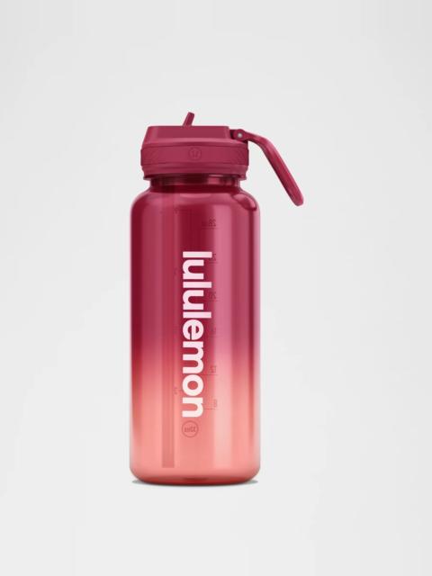 lululemon Back To Life Clear Bottle 32oz Straw Lid *Ombre