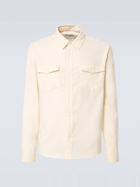 FRAME Cotton and wool shirt