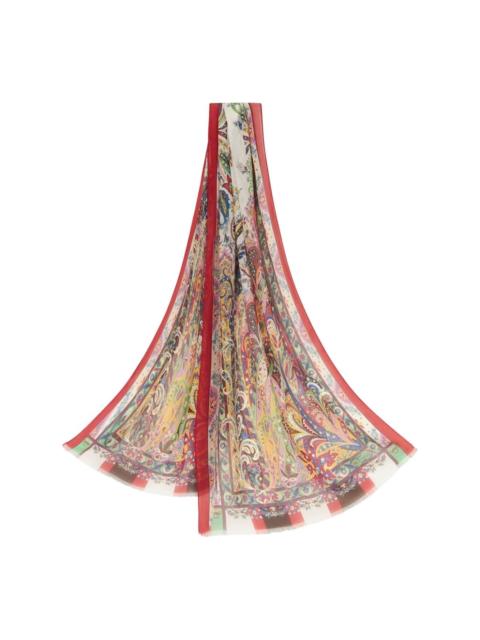 Etro paisley-print silk scarf