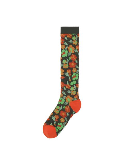 HENRIK VIBSKOV BOUQUET SOCKS - ORANGE FLORAL AFFAIRS