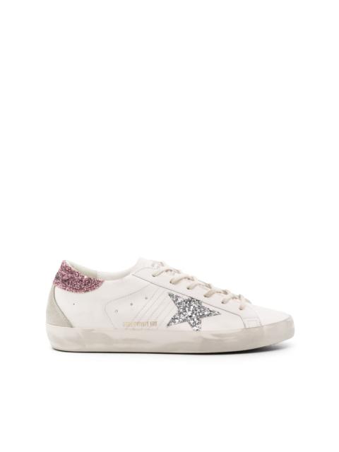 Super-Star glittered leather sneakers