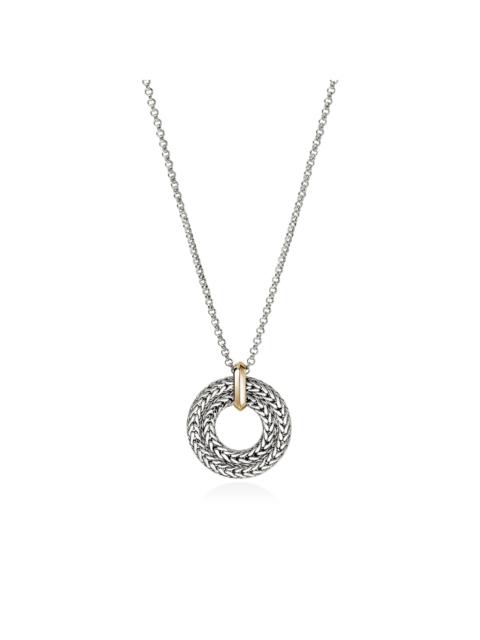 JOHN HARDY Icon Link Pendant Necklace, Sterling Silver, Gold, 2MM