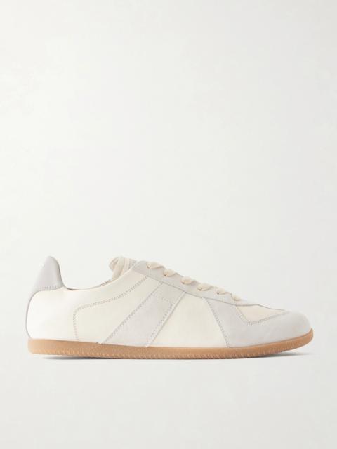 Maison Margiela Replica Suede-Trimmed Leather Sneakers