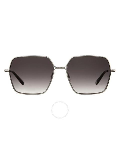Garrett Leight Garrett Leight MEADOW SUN Waning Moon Gradient Square Ladies Sunglasses 4067 SV-BAR/WMNG 56